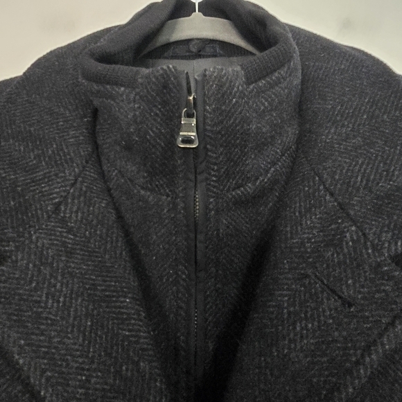 Boss Hugo Boss Charcoal Grey 100% Virgin Wool Coat Neutral - Picture 4 of 15